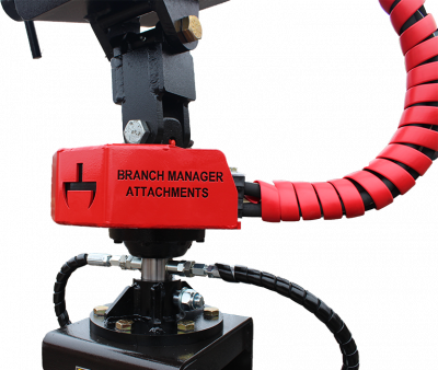 Branch Manager Attachments Hydraulic Rotator Hose Guard & Routing