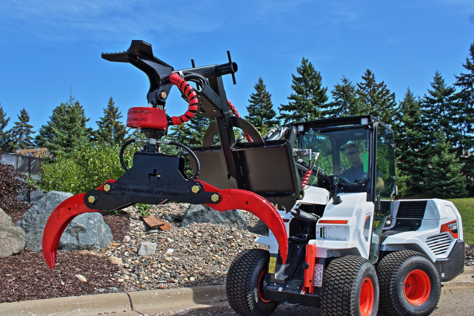 Branch Manager T1036 Mini Grapple on a Bobcat L18